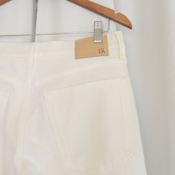 Banana Republic High Rise Boot Cut Crop White Jeans Sz 29 - Picture 5 of 10